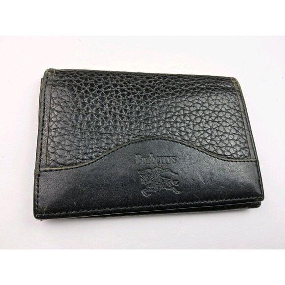 Burberry Pebbled Leather Bifold Card Wallet - Picture 1 of 7